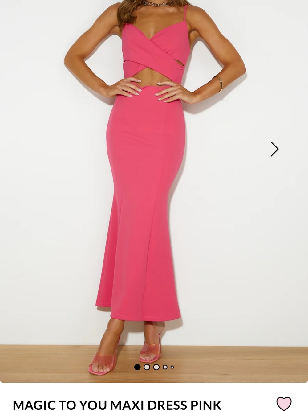 Hello Molly Hot Pink Cutout Maxi Skirt